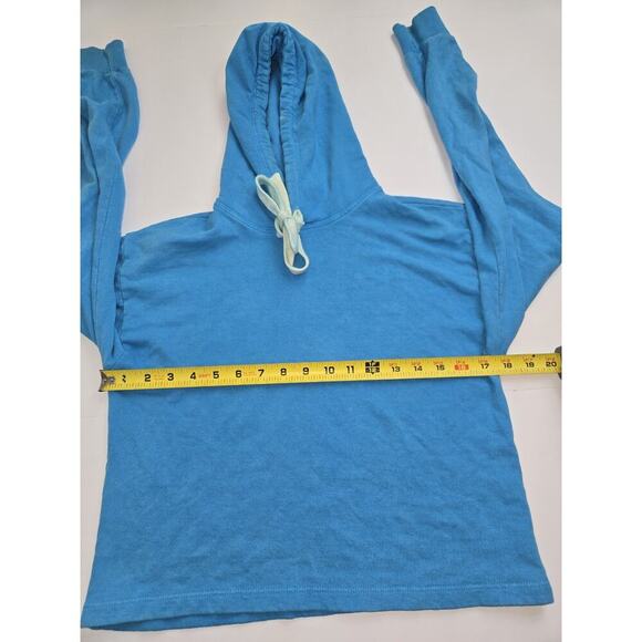 Jungmaven Womens Cropped XS Hemp Organic Cotton Maui Pullover Hoodie Blue - Picture 13 of 13
